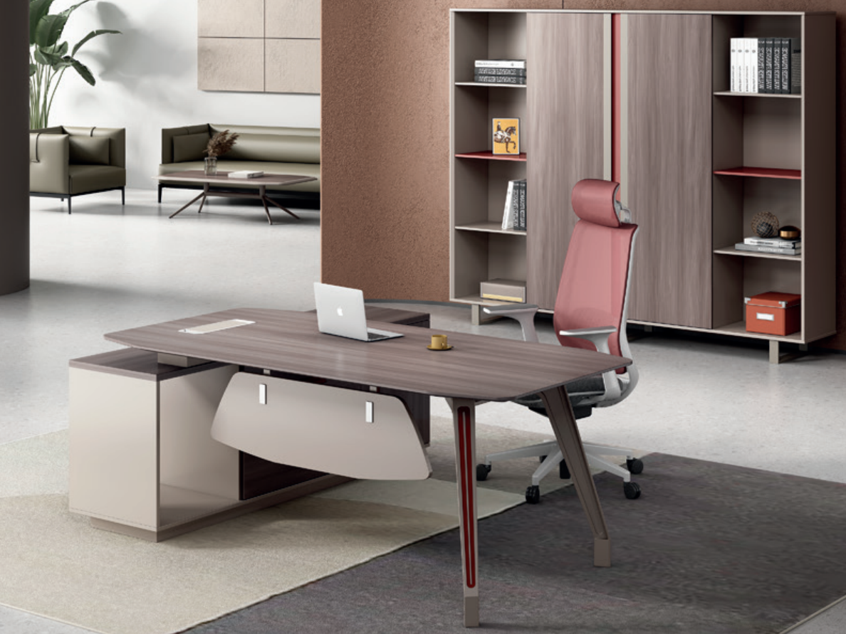 Melamine surface with Metal frame Manager Table