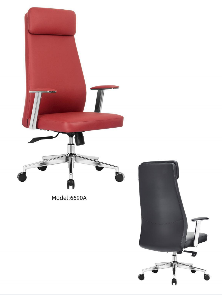 Red high back chair for girls office 
