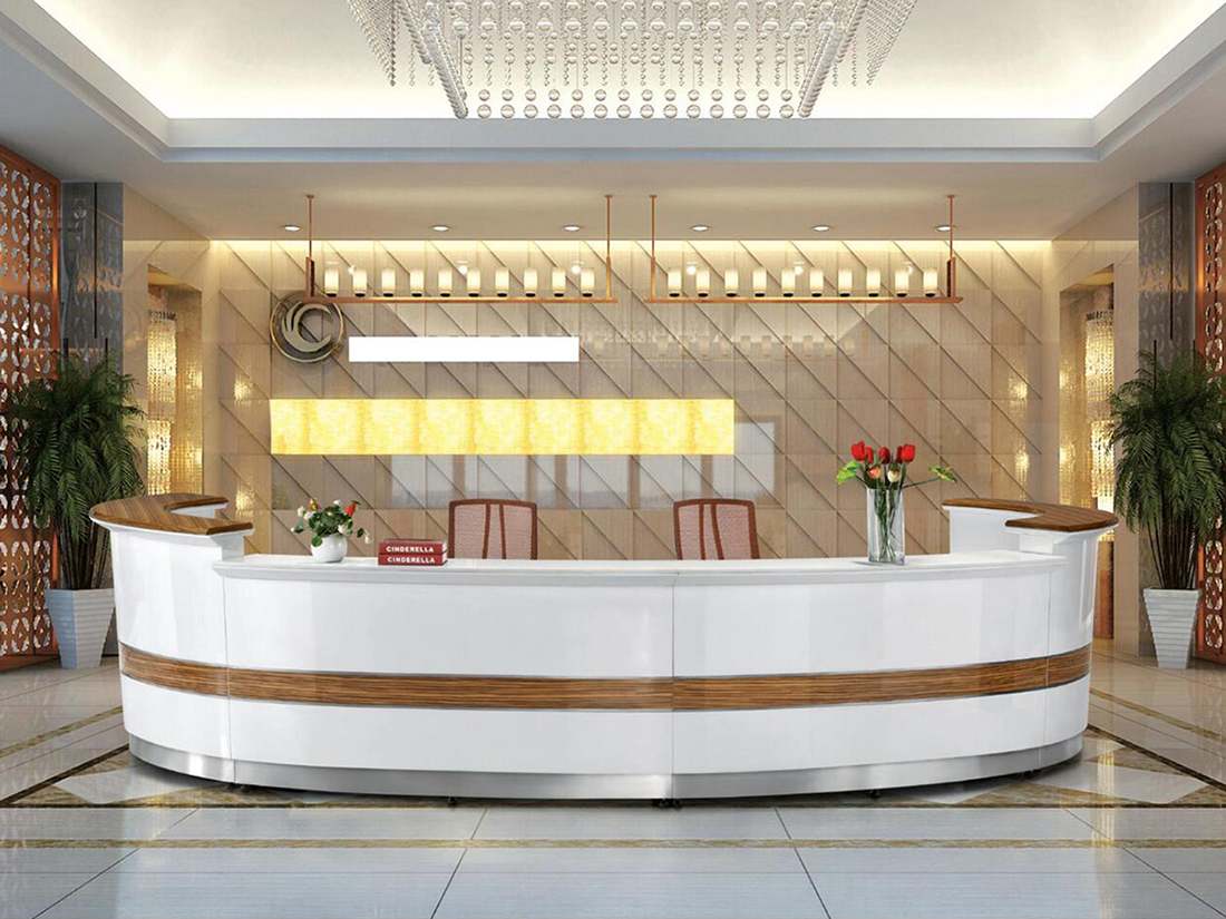 Reception counter for hotel